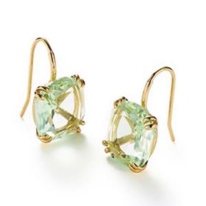 Stella & Dot Mint Lux Cushion Cut Earrings